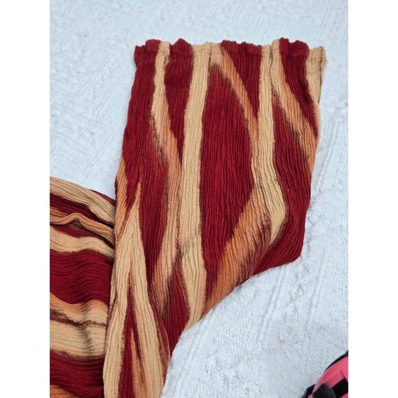 Freestyle Womens 2X Rayon Red & Tan Abstract Tribal Pattern Maxi Dress - Picture 5 of 5